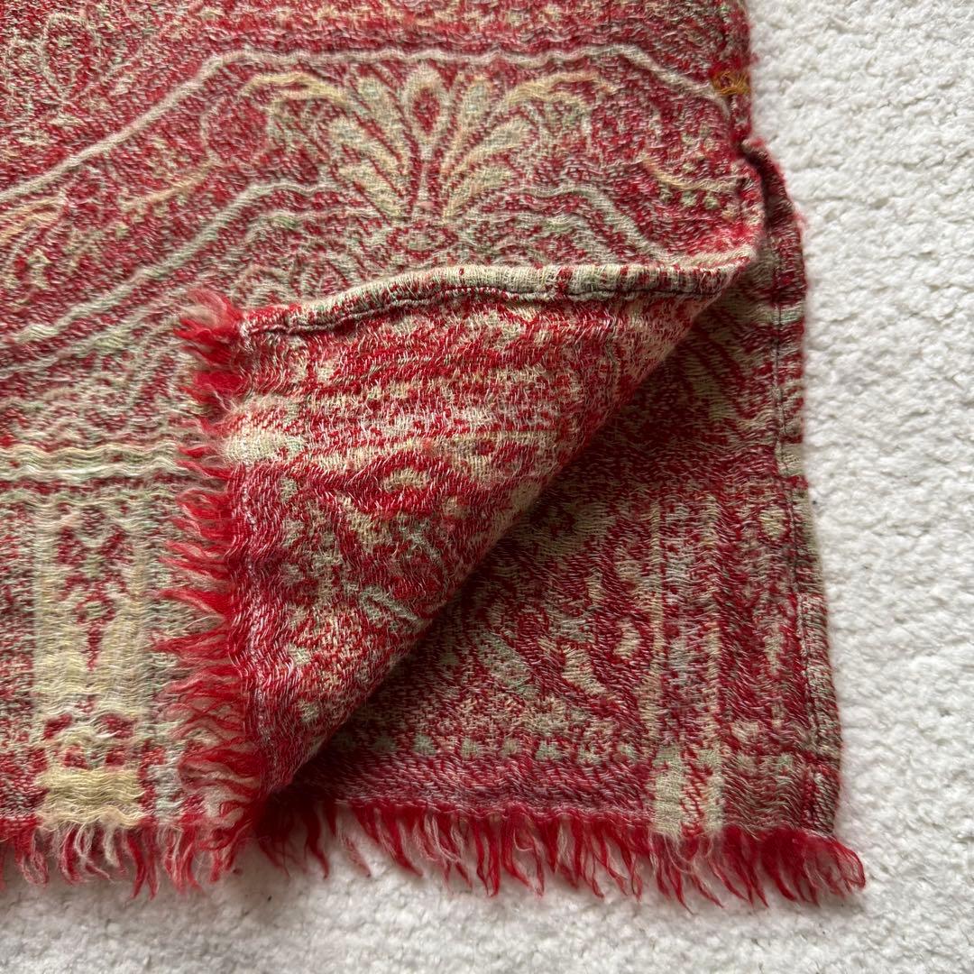 45R 45rpm 縮絨 ペイズリー柄 ジャガード 切替 フリンジ チュニック