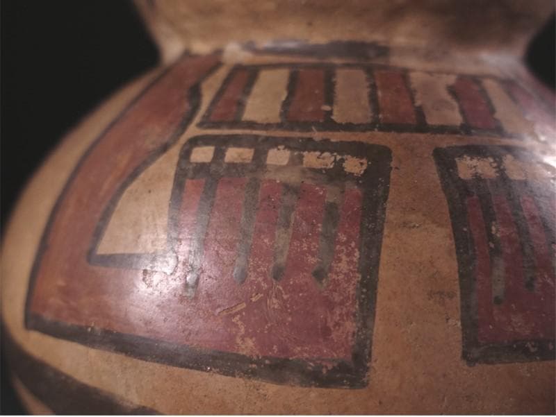 ◆『ナスカ文化 彩文土器 加彩戦士象形壷』 ナスカ◆検）アンデス文明 インカ帝国