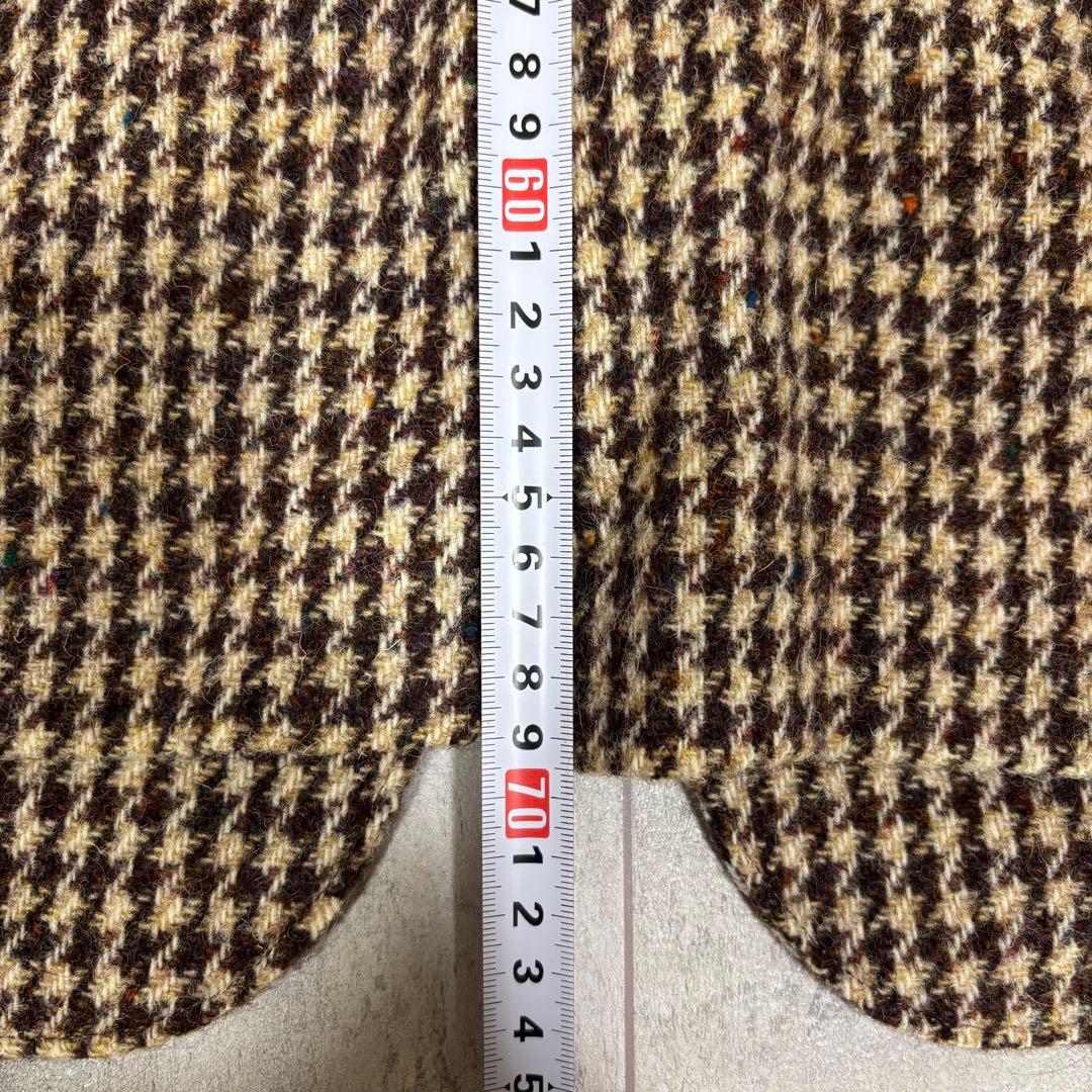 80s 英国製生地 ハリスツイード 千鳥格子 テーラードジャケット　日本仕立て