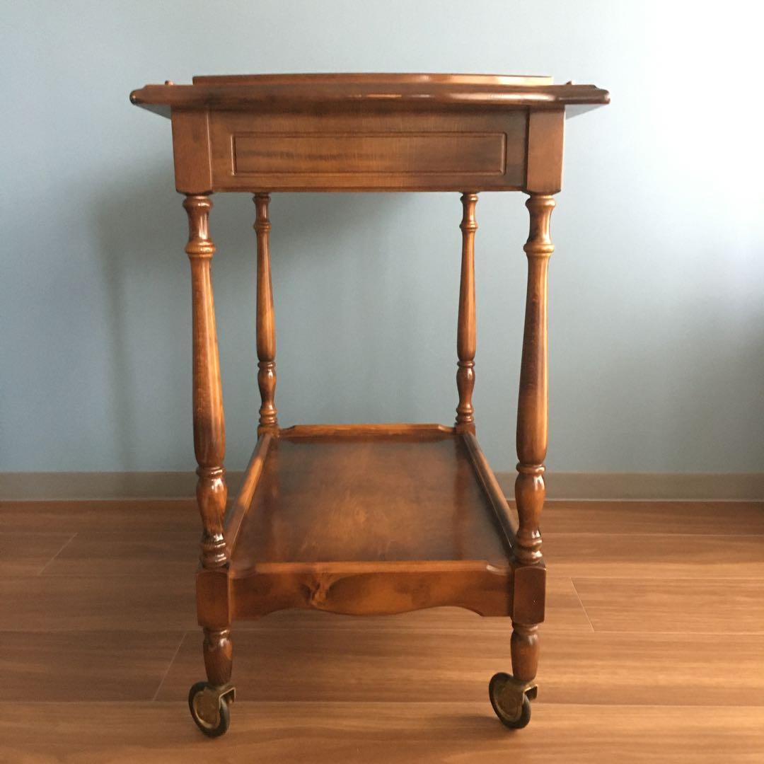 カリモク家具 キッチンワゴン 引き出し付き オールドカリモク 昭和レトロ