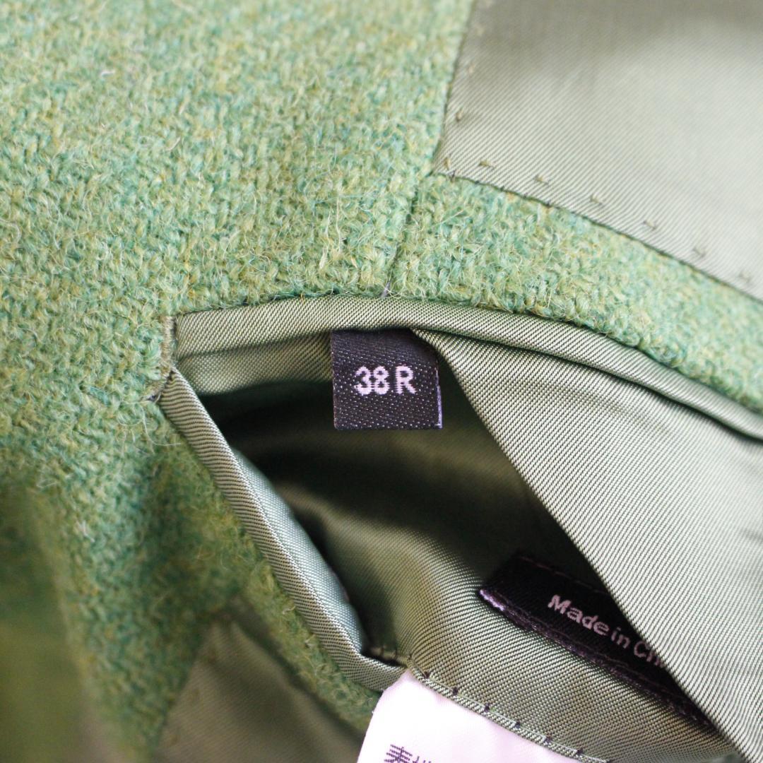 ぴーす様 J.CREW ハリスツイード テーラードジャケット M ライムグリーン