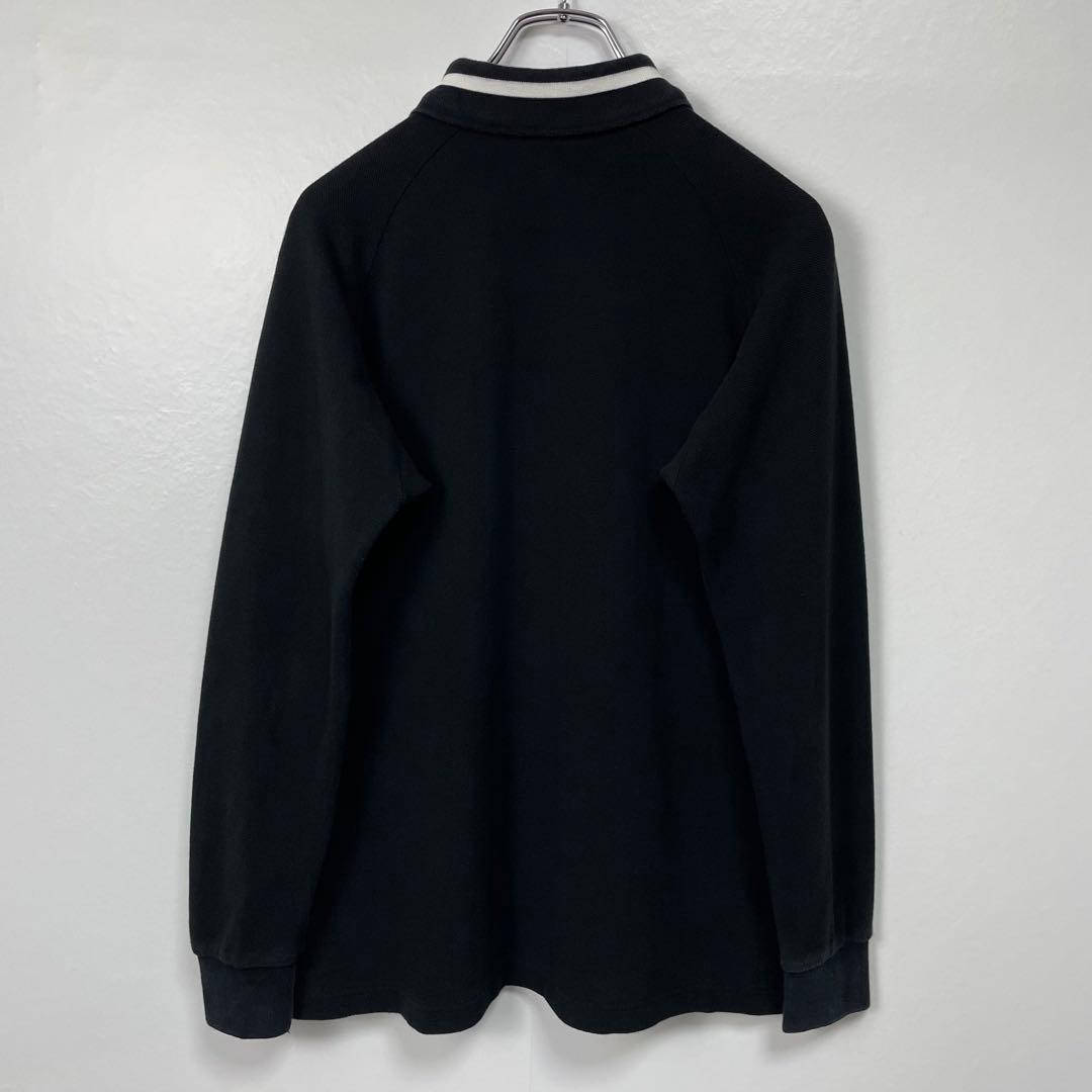 フレッドペリー　F1815 長袖ポロシャツ　ブラック ホワイト