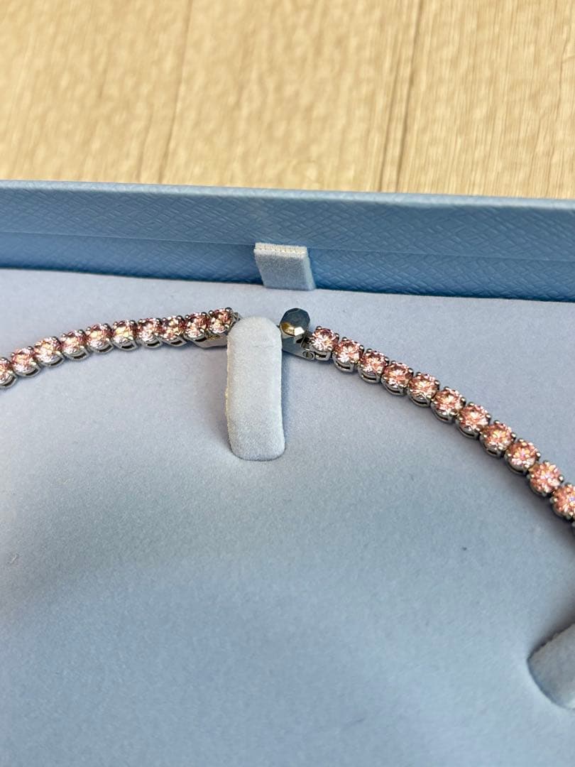 スワロフスキー Matrix Tennis ネックレス　ピンク