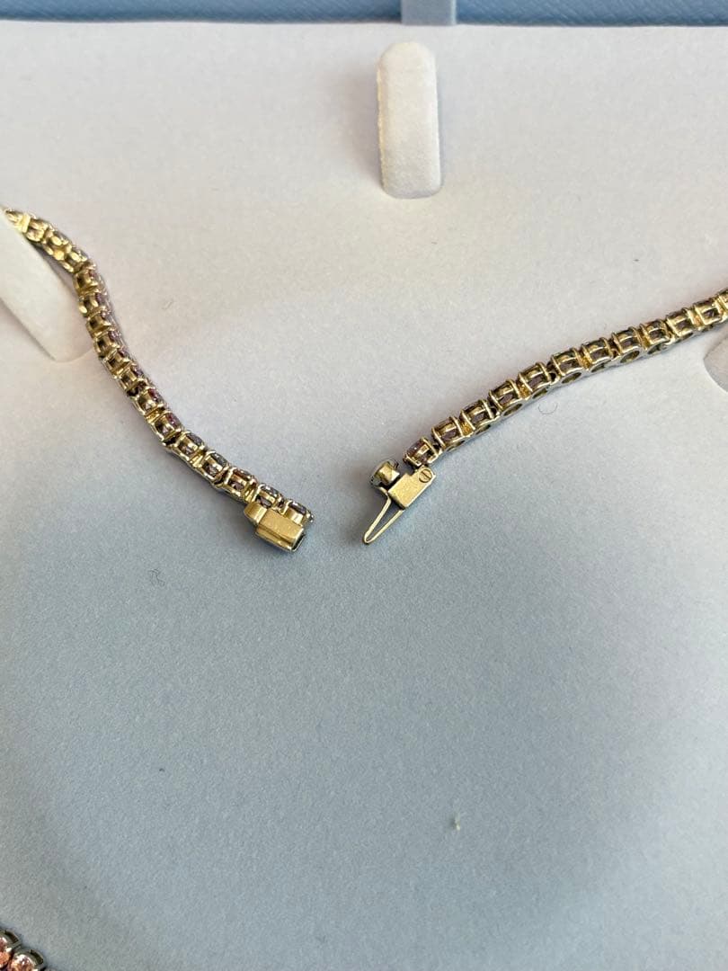 スワロフスキー Matrix Tennis ネックレス　ピンク