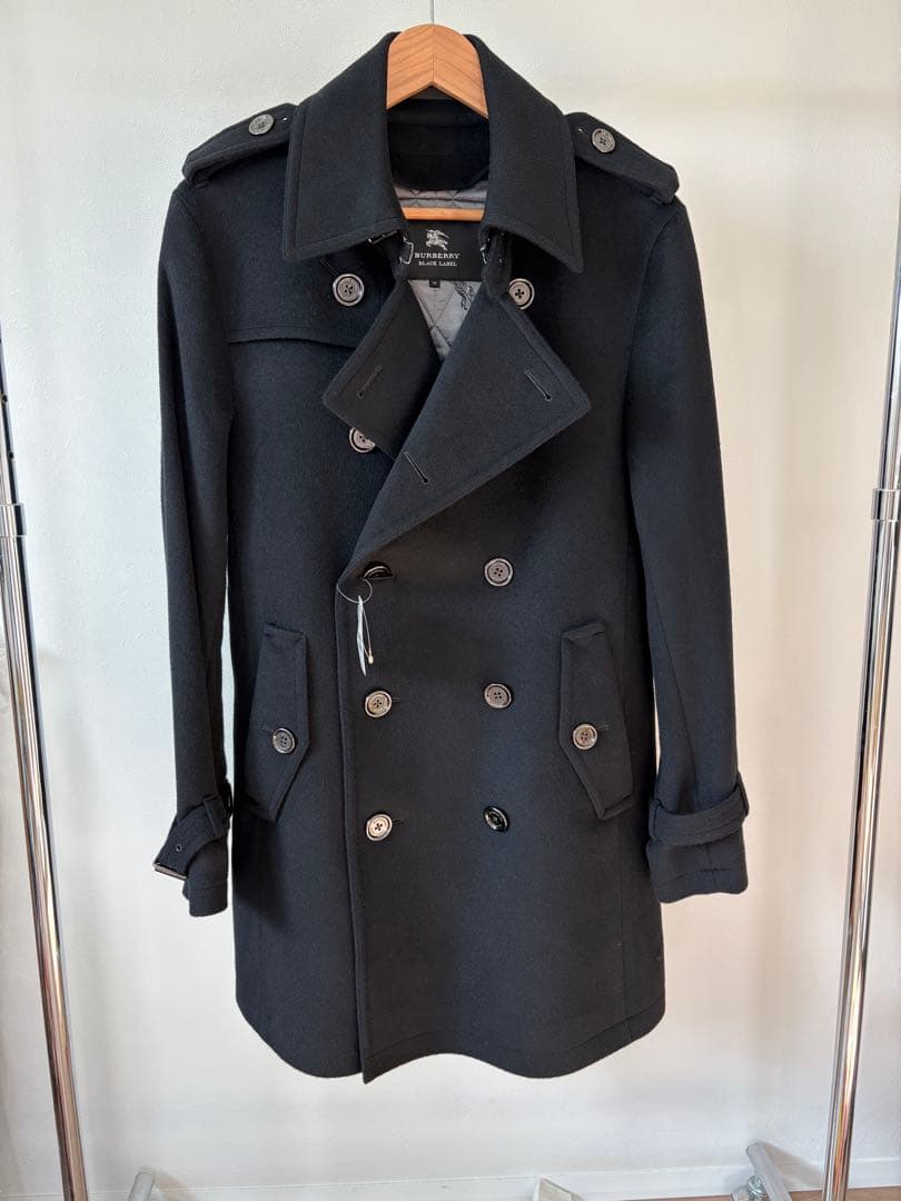 バーバリーブラックレーベル ライナー付きPコート Mサイズ サンプル品