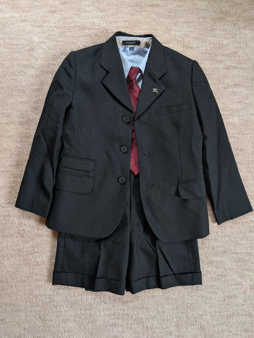 バーバリー　フォーマル　スーツ　ジャケット　ネクタイ　シャツ　パンツ　130cm