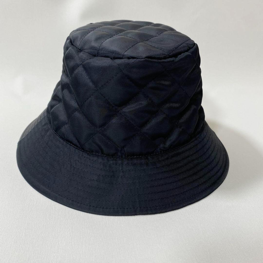 【極美品】CELINEセリーヌ　キルティングバケットハット　ブラック　XS