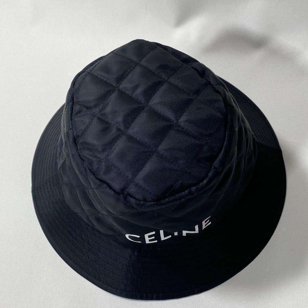 【極美品】CELINEセリーヌ　キルティングバケットハット　ブラック　XS