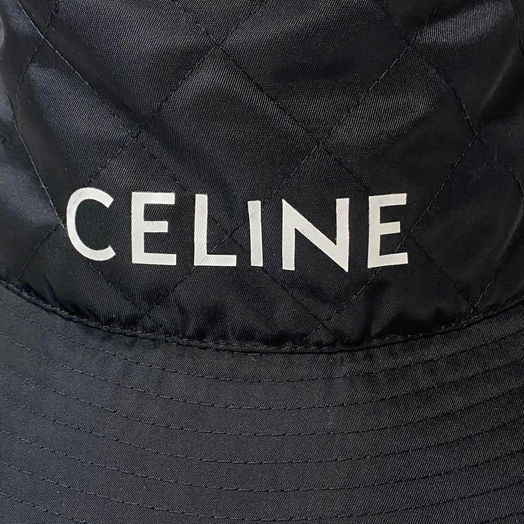 【極美品】CELINEセリーヌ　キルティングバケットハット　ブラック　XS
