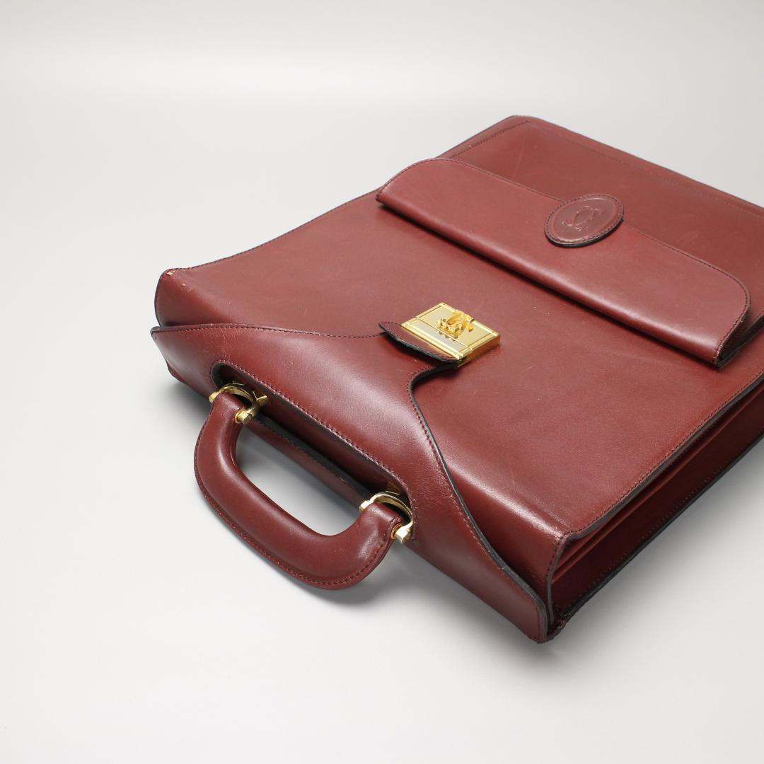 Cartier バッグ　 マストライン ボルドー　ビジネスバッグ　手提げ