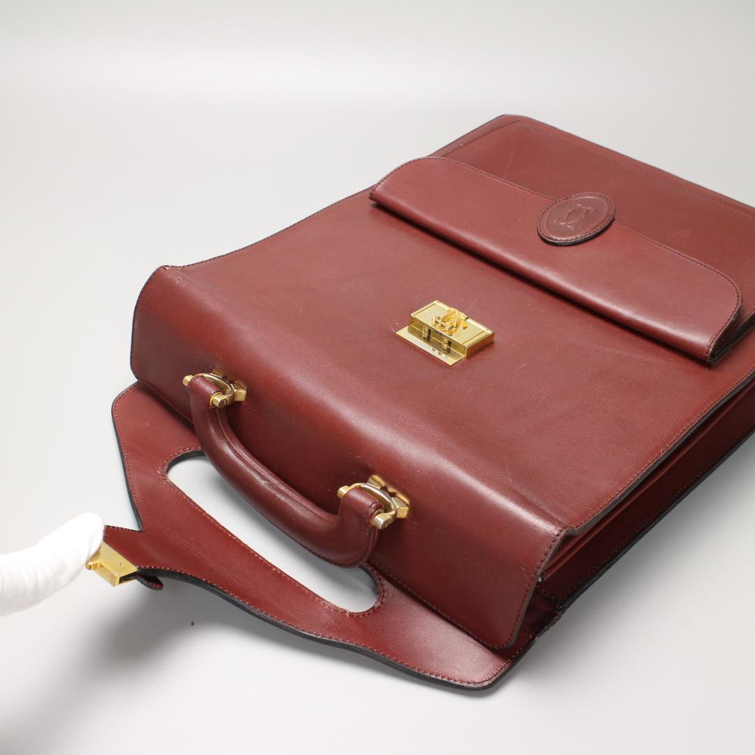 Cartier バッグ　 マストライン ボルドー　ビジネスバッグ　手提げ