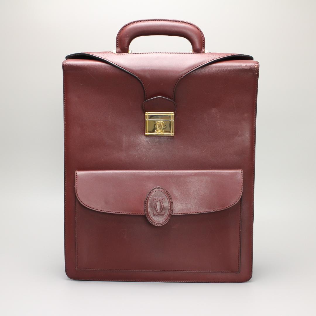 Cartier バッグ　 マストライン ボルドー　ビジネスバッグ　手提げ