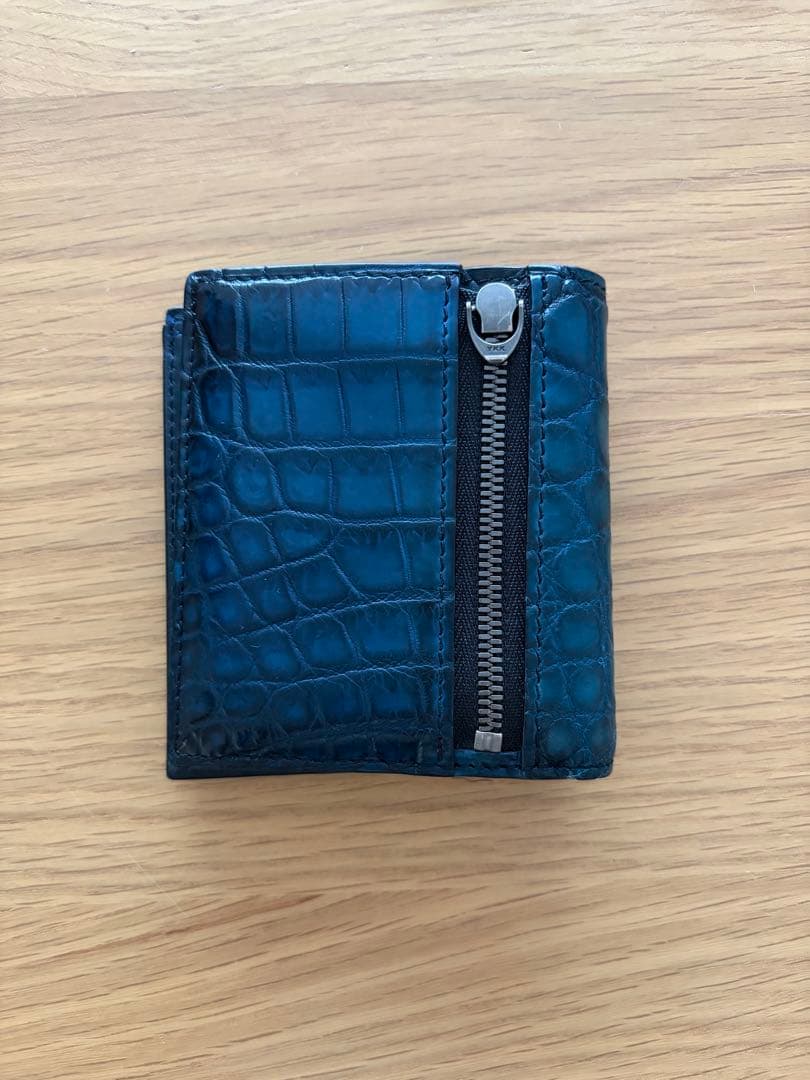 yuhaku ユハククロコダイル薄型二つ折り財布