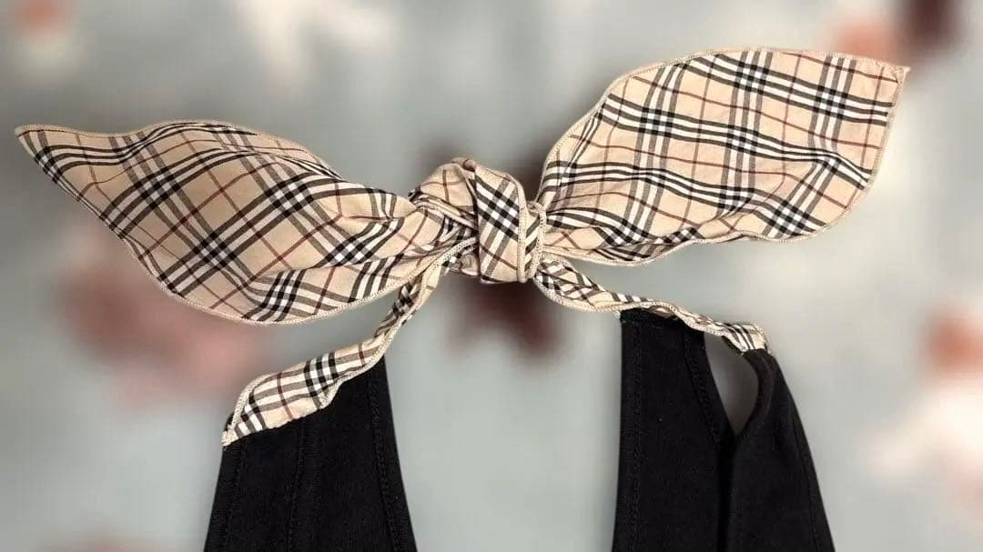 【希少】バーバリーブルーレーベル　ホルターネック　ノバチェック