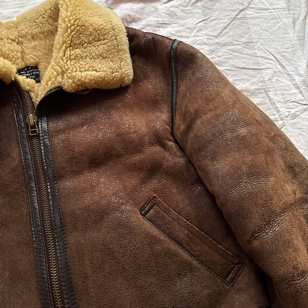 【90s】B-3 ムートン フライトジャケット ボンバージャケット 本革