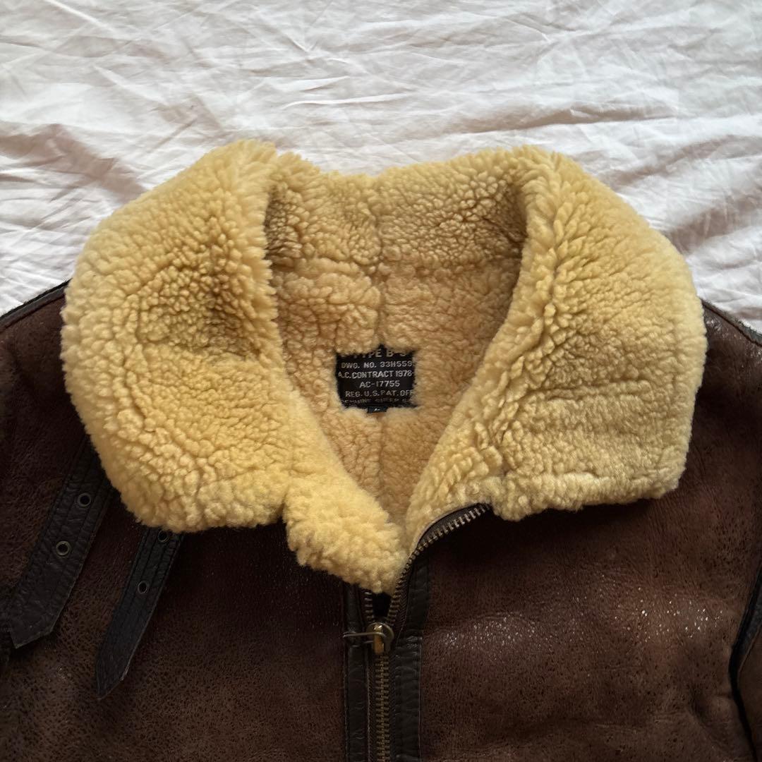 【90s】B-3 ムートン フライトジャケット ボンバージャケット 本革