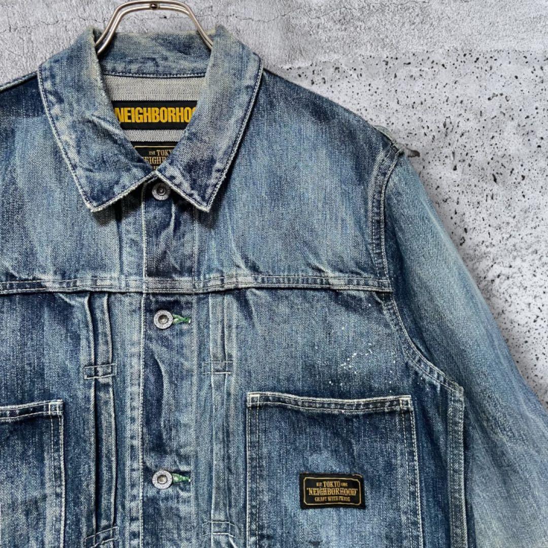 【美品・ヴィンテージ加工】ネイバーフッド デニムジャケット インディゴ M 長瀬