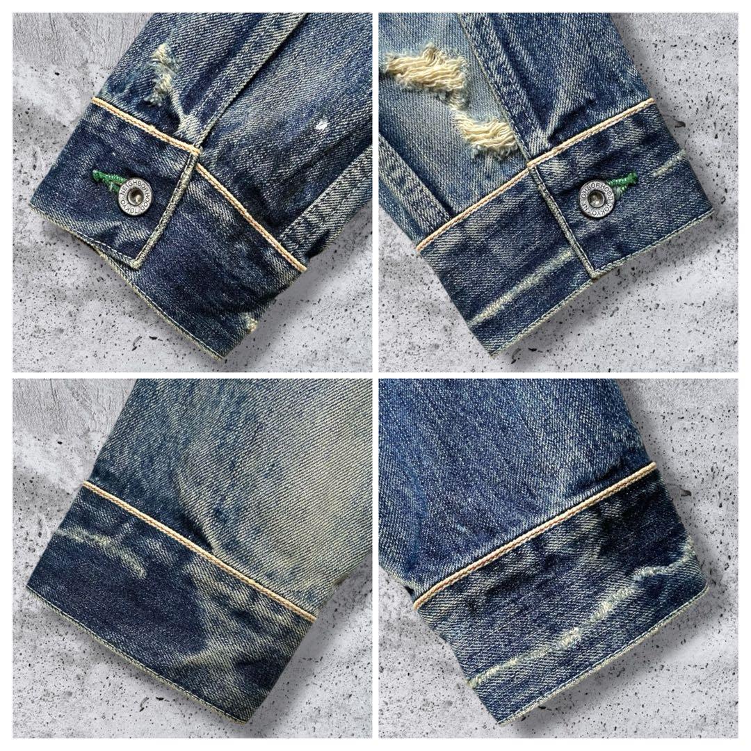 【美品・ヴィンテージ加工】ネイバーフッド デニムジャケット インディゴ M 長瀬