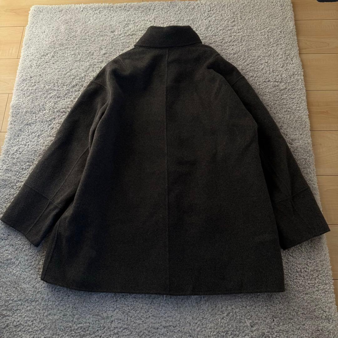 evernavy ウールリバーPコート　チャコールグレー