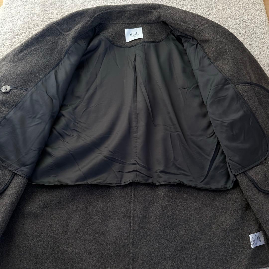 evernavy ウールリバーPコート　チャコールグレー