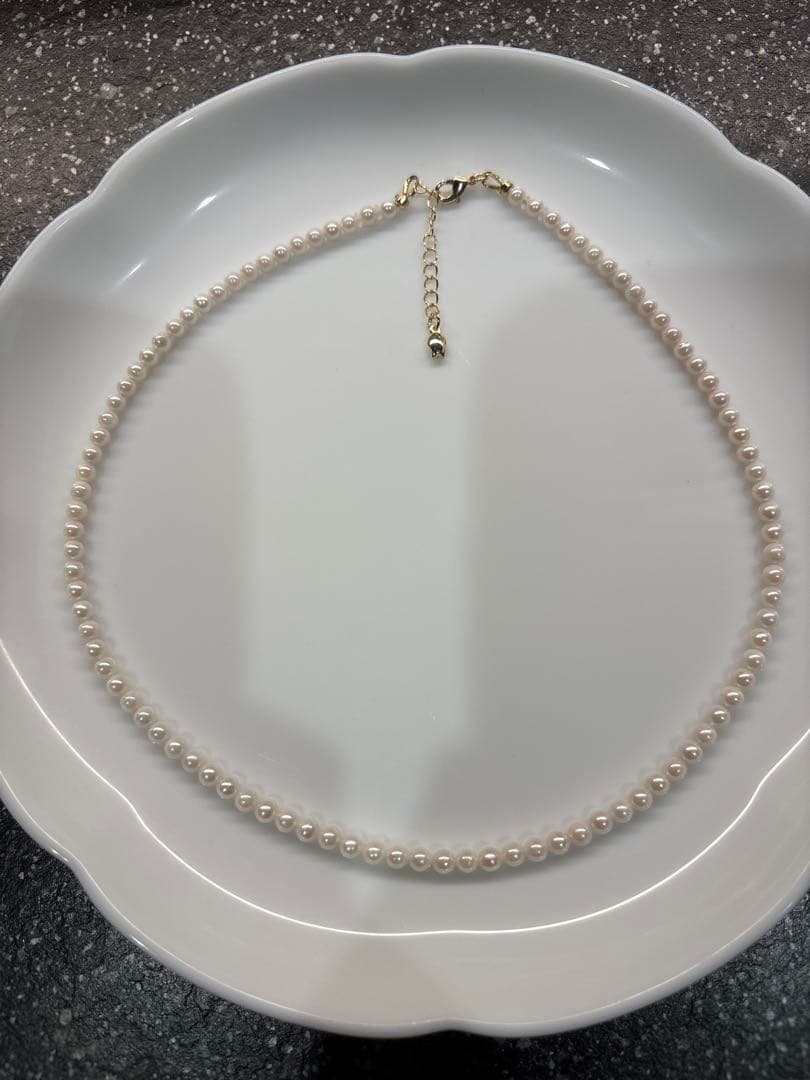 あこや真珠 ベビーパールネックレス ホワイトピンク 4.0〜4.5mm14KGF