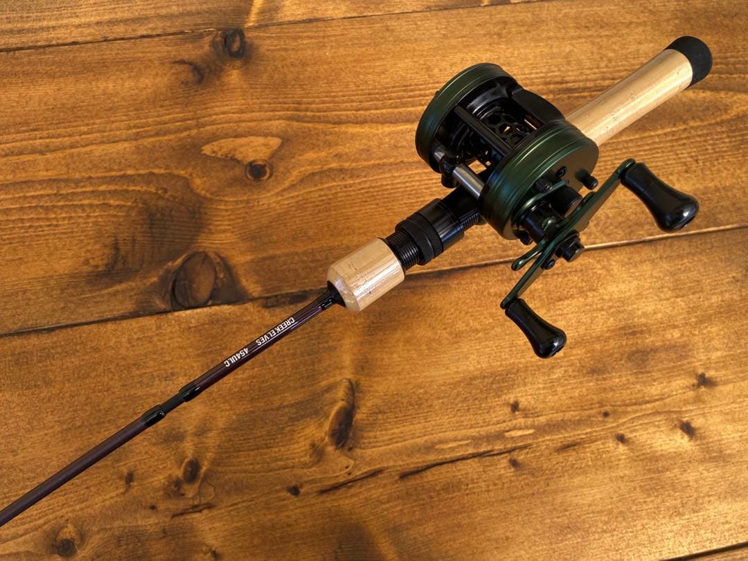 トラウトロッド　パックロッド　ベイトロッド　渓流釣り　天然木グリップ　源流