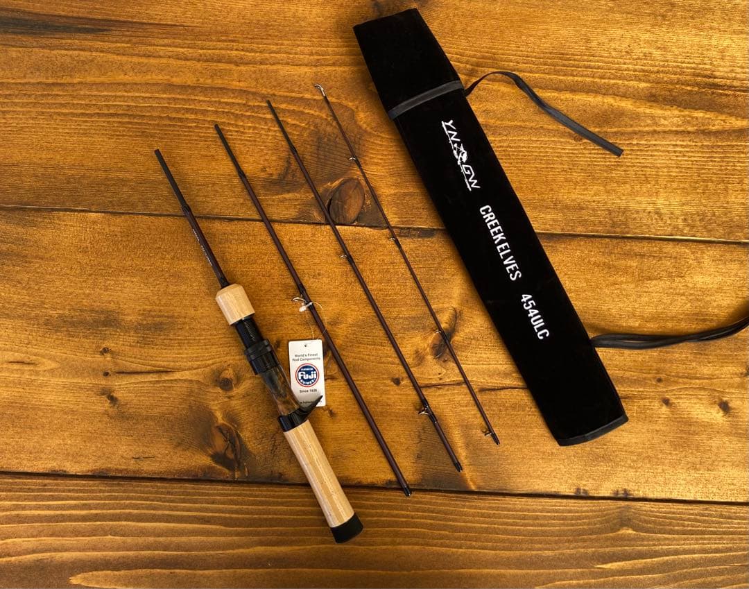 トラウトロッド　パックロッド　ベイトロッド　渓流釣り　天然木グリップ　源流