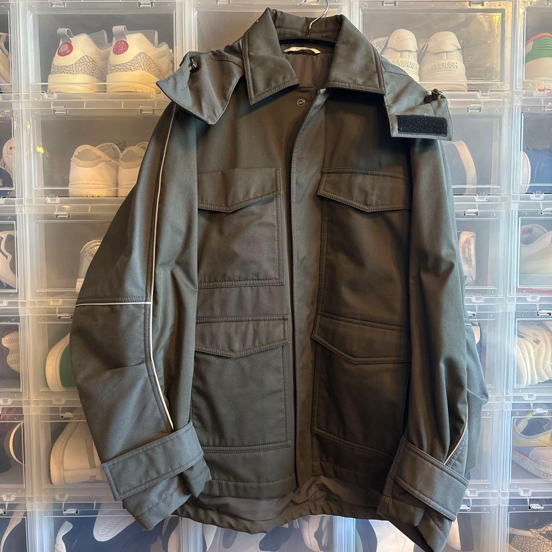 【美品】VALENTINO ミリタリージャケット グレー カーキ アウター