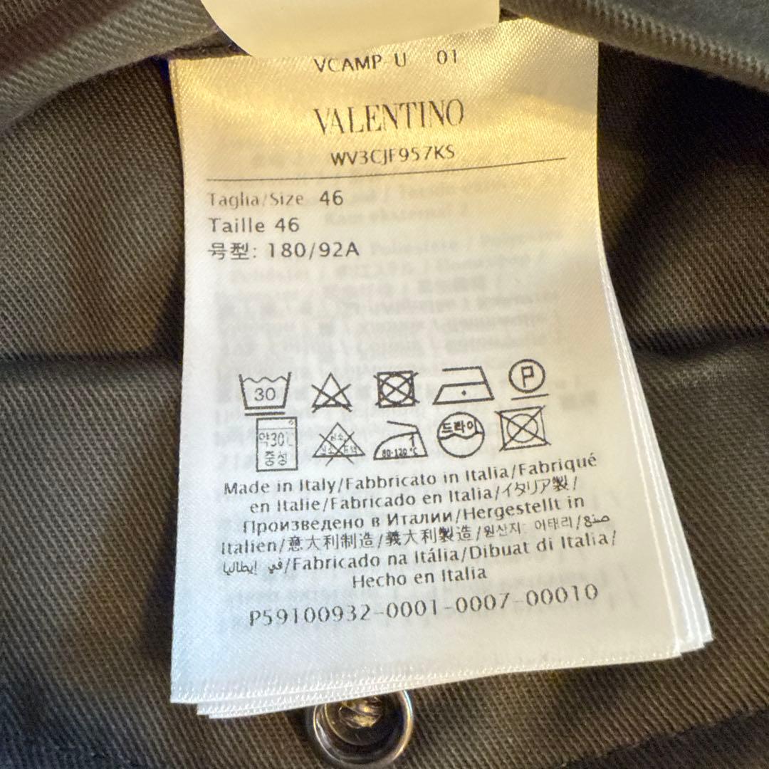 【美品】VALENTINO ミリタリージャケット グレー カーキ アウター