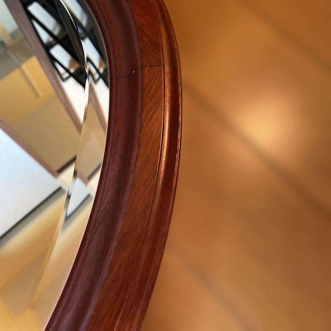 マルニ木工 オーバル ウォールミラー 壁掛け鏡 ヴィンテージ 高級家具