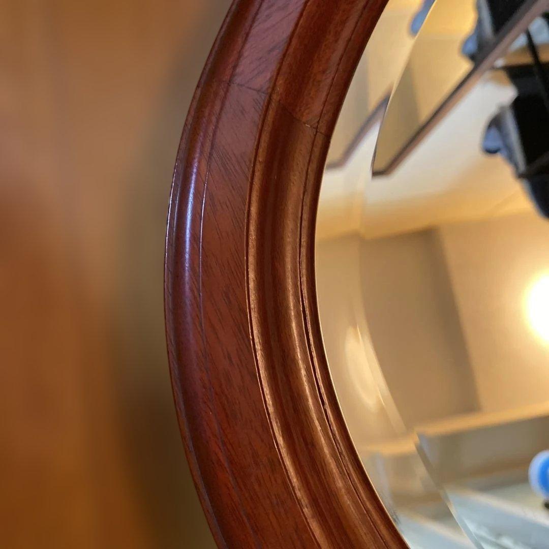 マルニ木工 オーバル ウォールミラー 壁掛け鏡 ヴィンテージ 高級家具