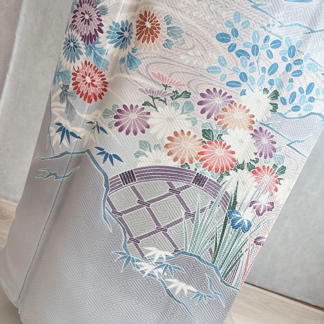 訪問着　フルセット　着物　トールサイズ　入学式　卒業式　正絹　おしどり　祝　J1