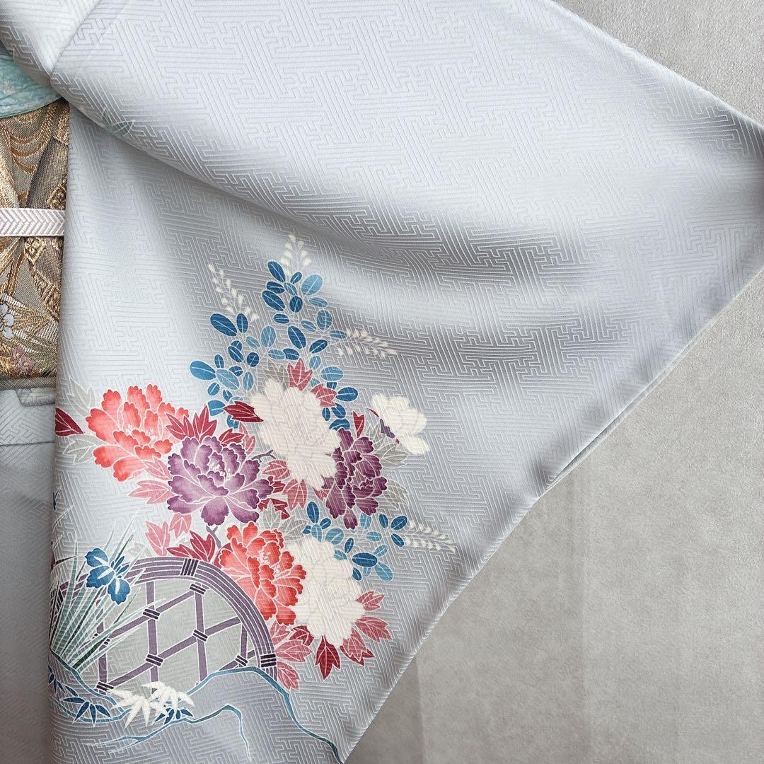 訪問着　フルセット　着物　トールサイズ　入学式　卒業式　正絹　おしどり　祝　J1