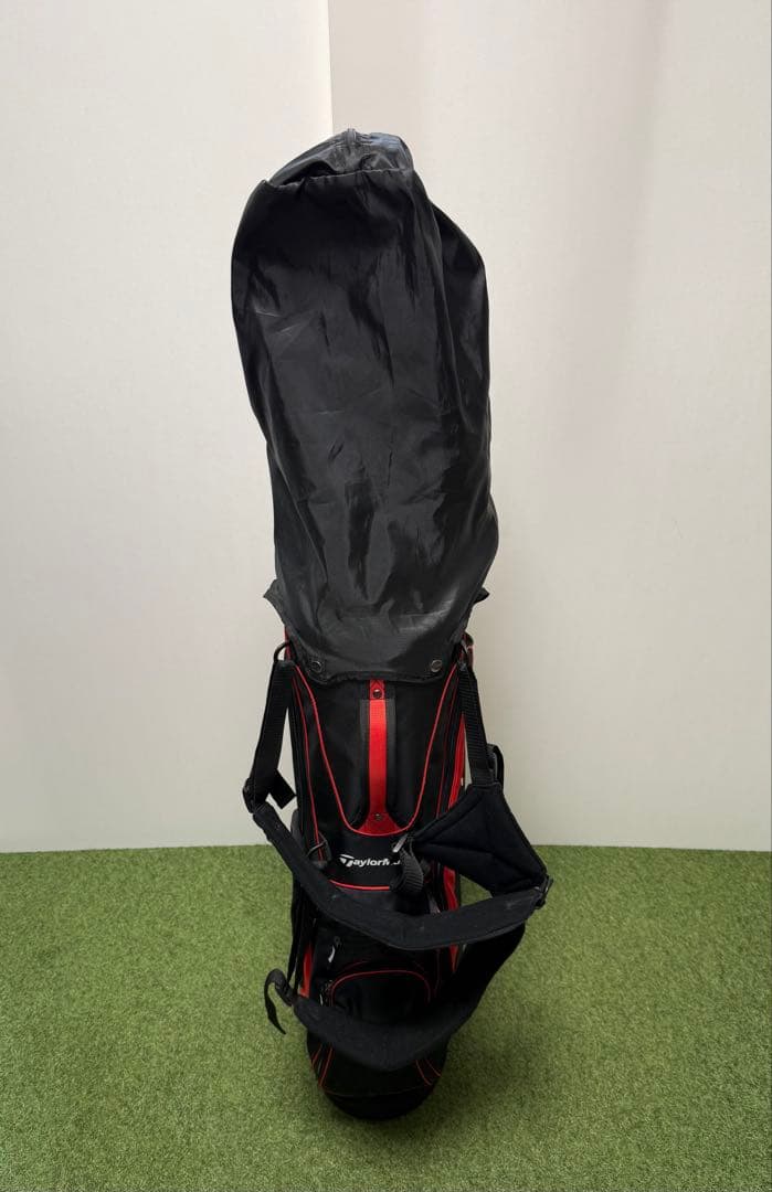 TaylorMade スタンドバッグ 黒赤 キャディバッグ ゴルフ スリムタイプ