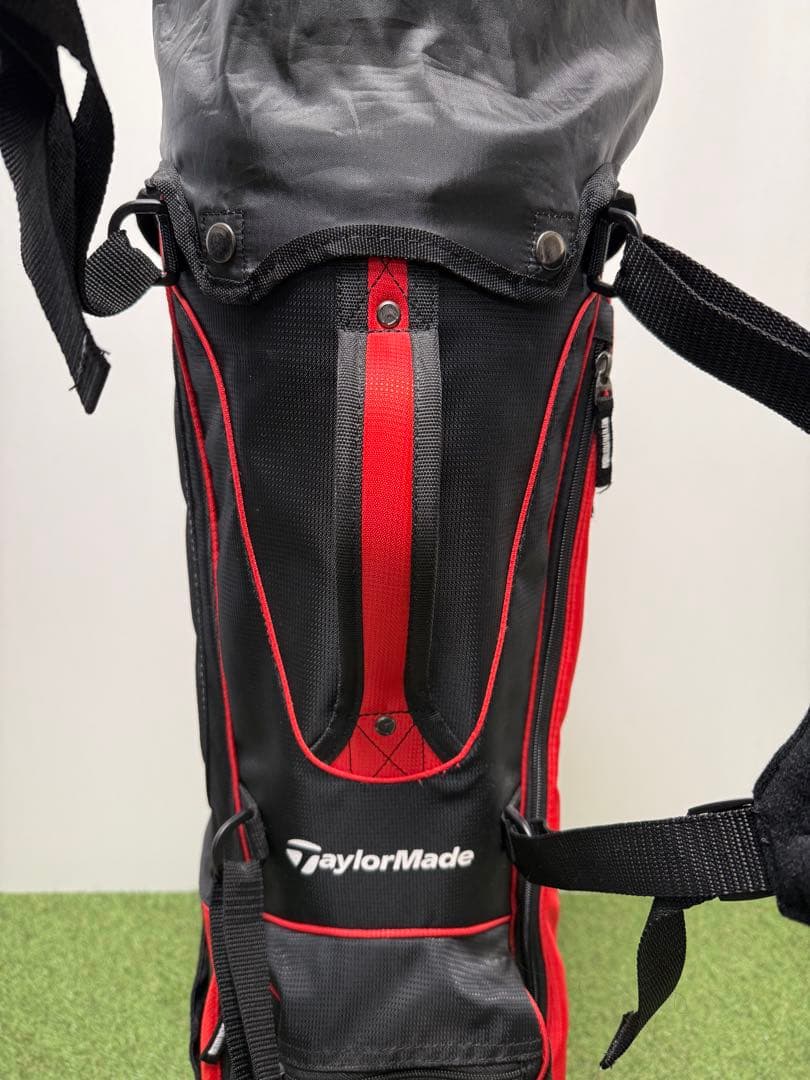 TaylorMade スタンドバッグ 黒赤 キャディバッグ ゴルフ スリムタイプ