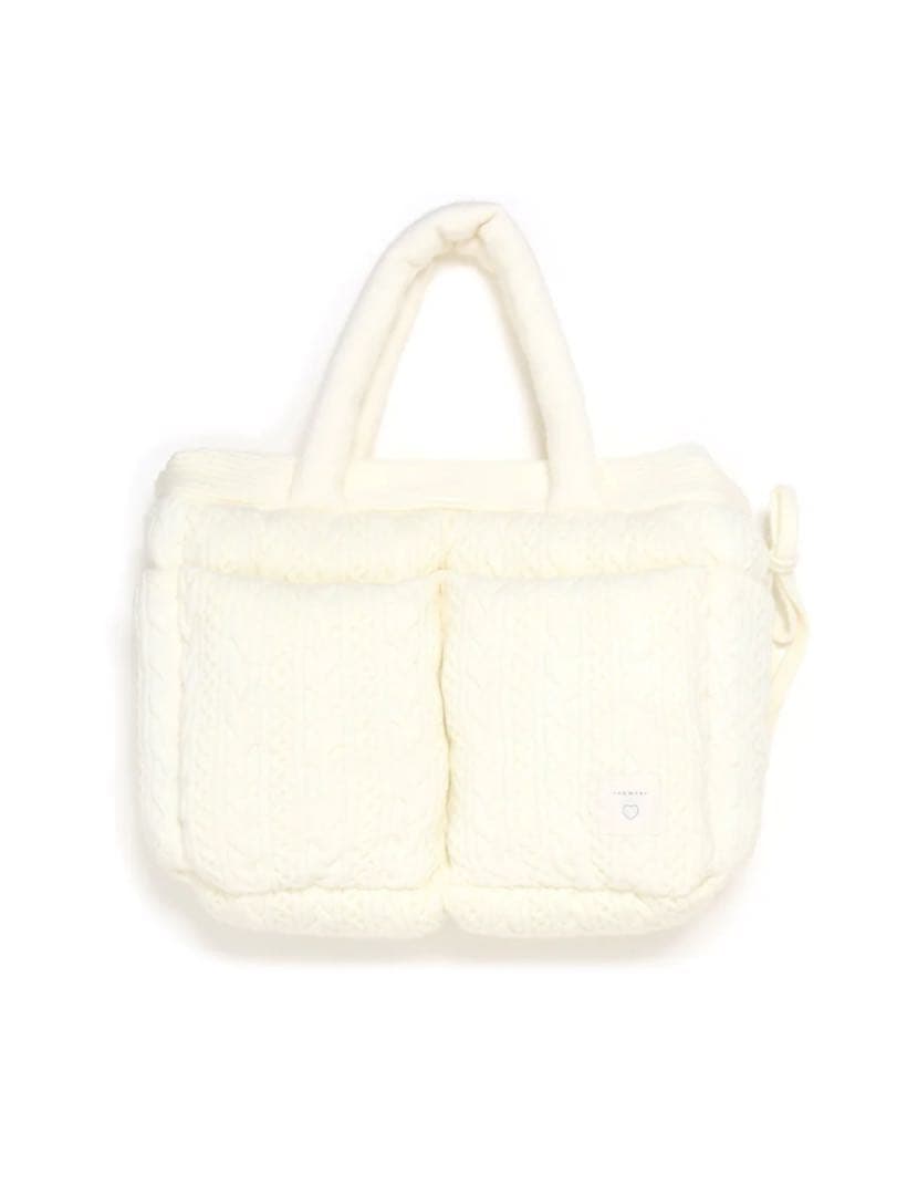 バッグ andmary Mary quilting knit bag ivory