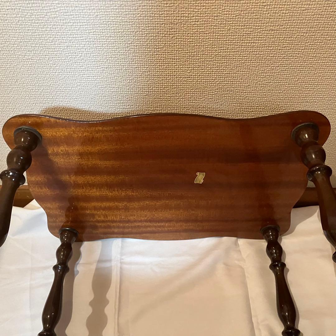 イタリア製 花柄 木製コンソールテーブル サイドテーブル