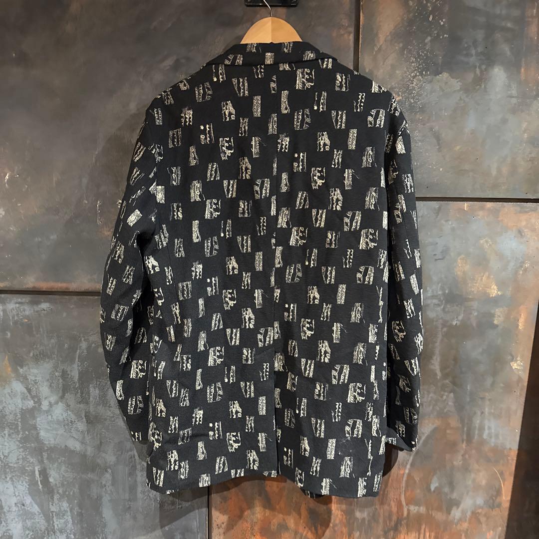 ニードルス　ブラックツイード　テーラードジャケット　総柄　Lサイズ