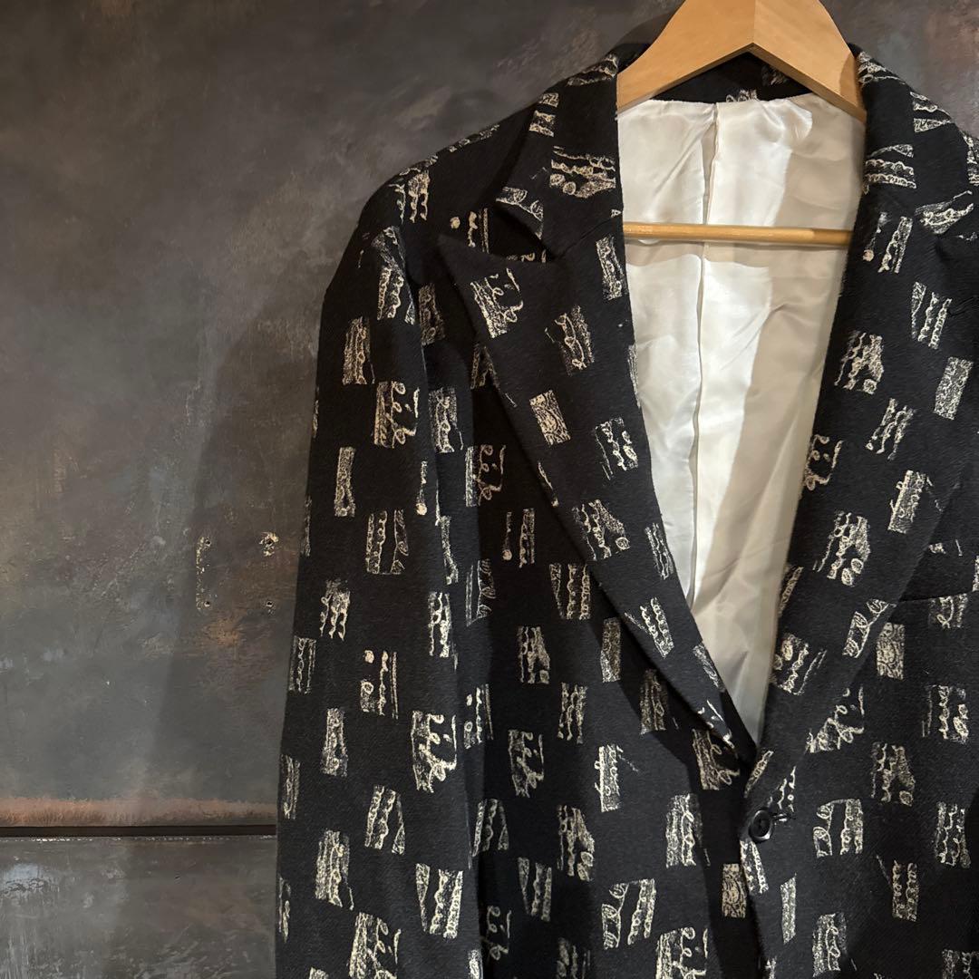 ニードルス　ブラックツイード　テーラードジャケット　総柄　Lサイズ