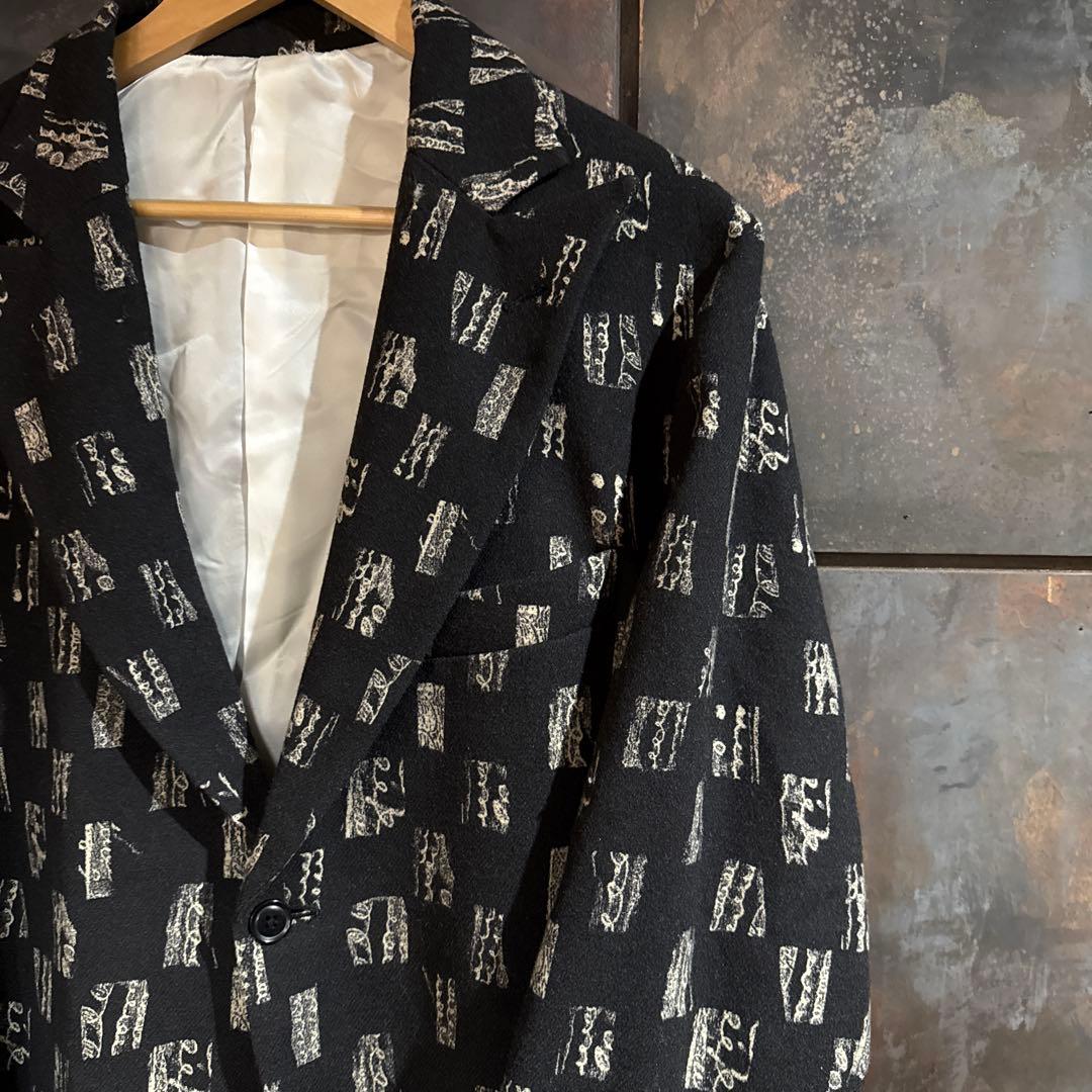 ニードルス　ブラックツイード　テーラードジャケット　総柄　Lサイズ