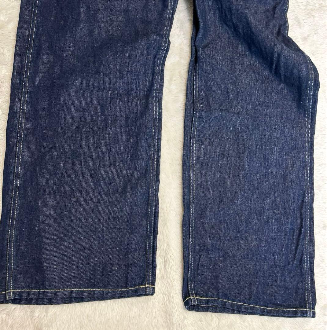 ヴェリテクール定価35200円コットンリネンオーバーオール　インディゴST041