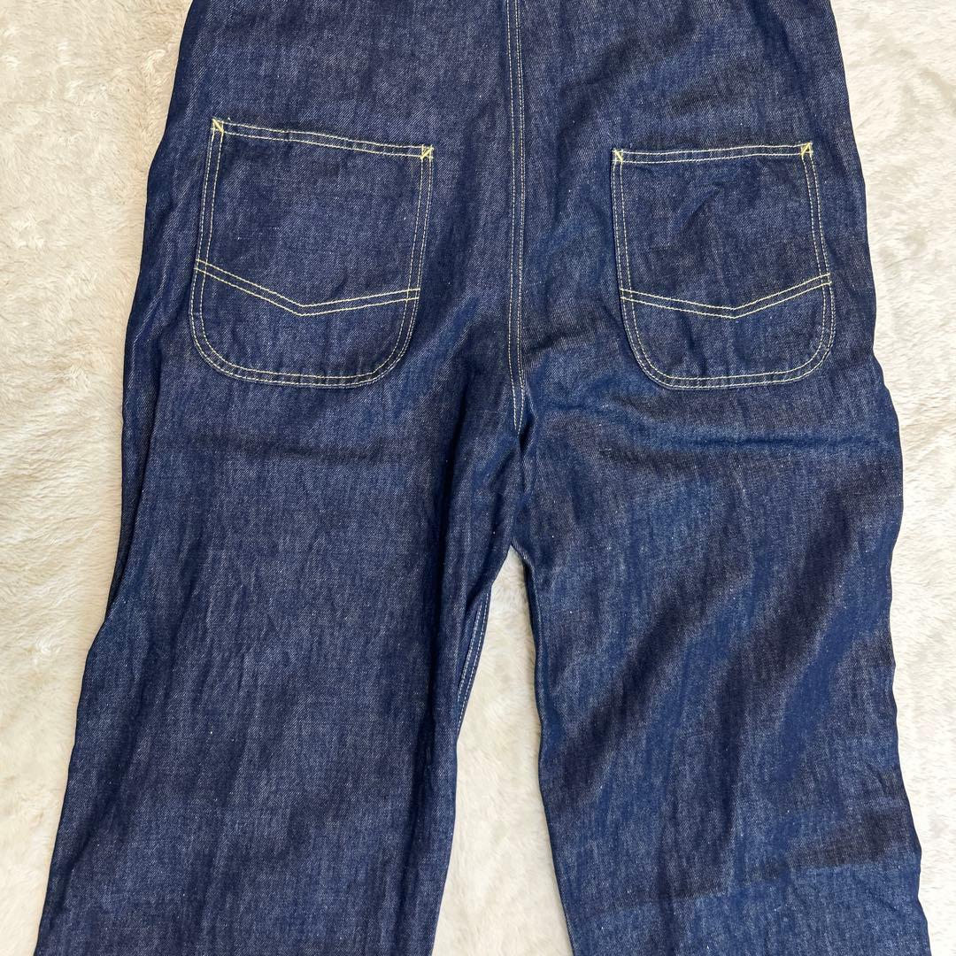 ヴェリテクール定価35200円コットンリネンオーバーオール　インディゴST041