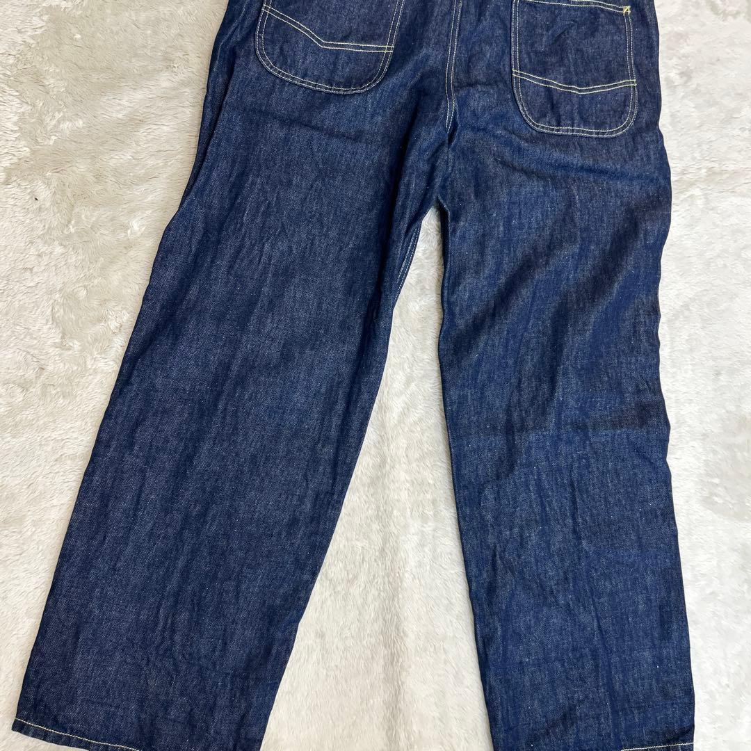 ヴェリテクール定価35200円コットンリネンオーバーオール　インディゴST041