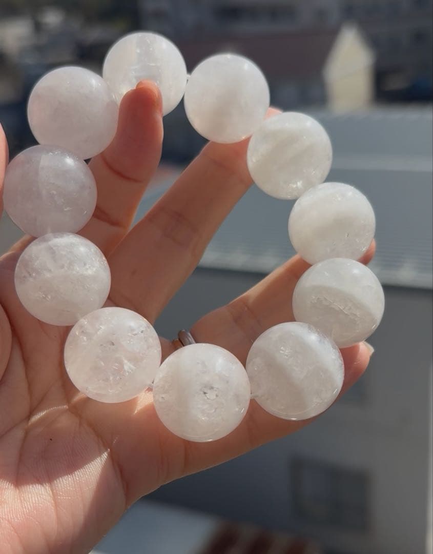 Y Sh様　20ミリホワイトガーデンアイリス　ブレスレット