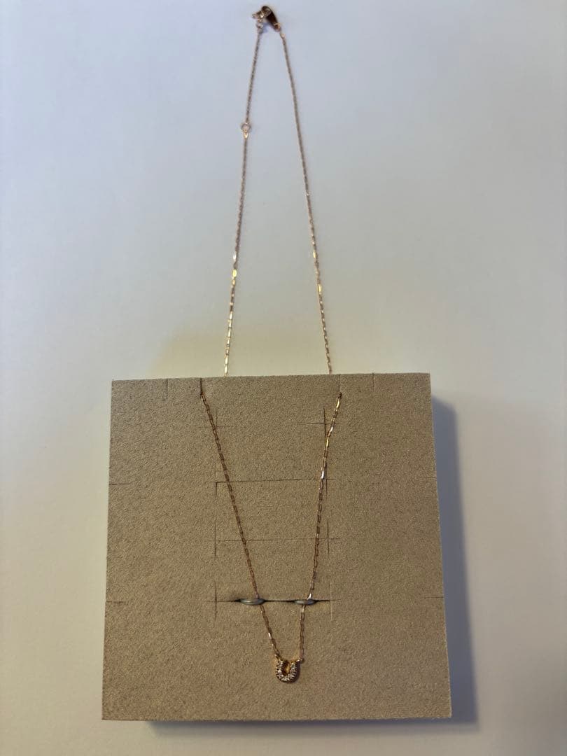 ゆ*き様 ete K10MPG ダイヤモンド ホースシュー ネックレス　ピンクゴ