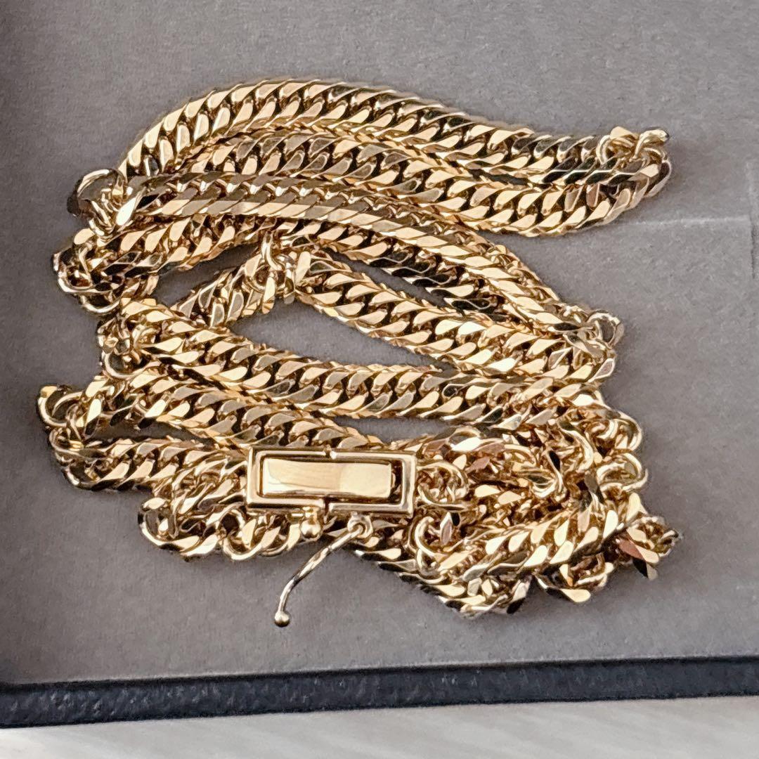 即決価格　ジュエリーツツミ　K18喜平ネックレス　Ｗ6面18.5g 地金変動価格