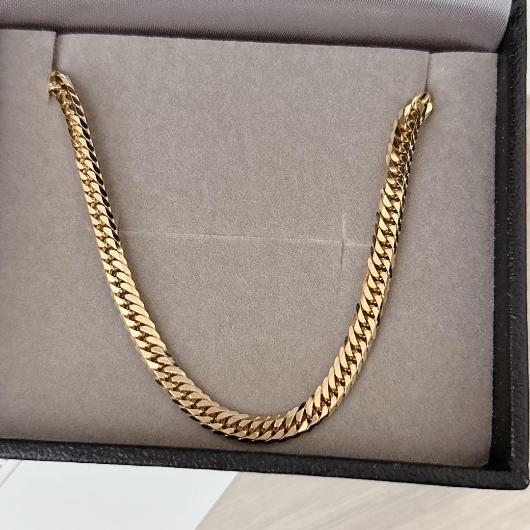 即決価格　ジュエリーツツミ　K18喜平ネックレス　Ｗ6面18.5g 地金変動価格