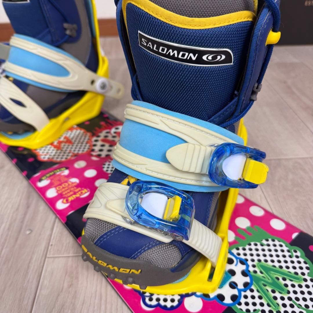 訳ありIGNIO キッズ スノーボードセット 100cm サロモンブーツ20cm
