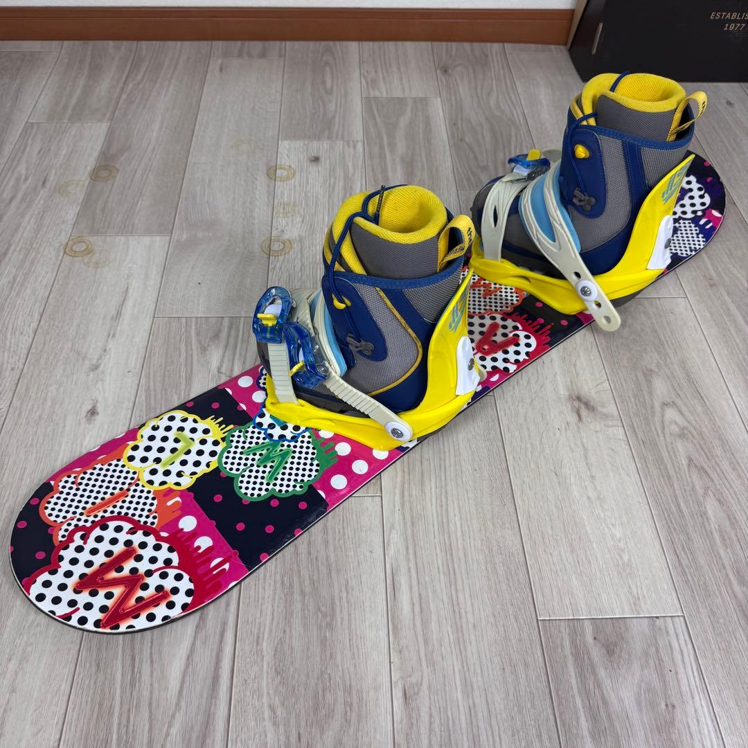 訳ありIGNIO キッズ スノーボードセット 100cm サロモンブーツ20cm