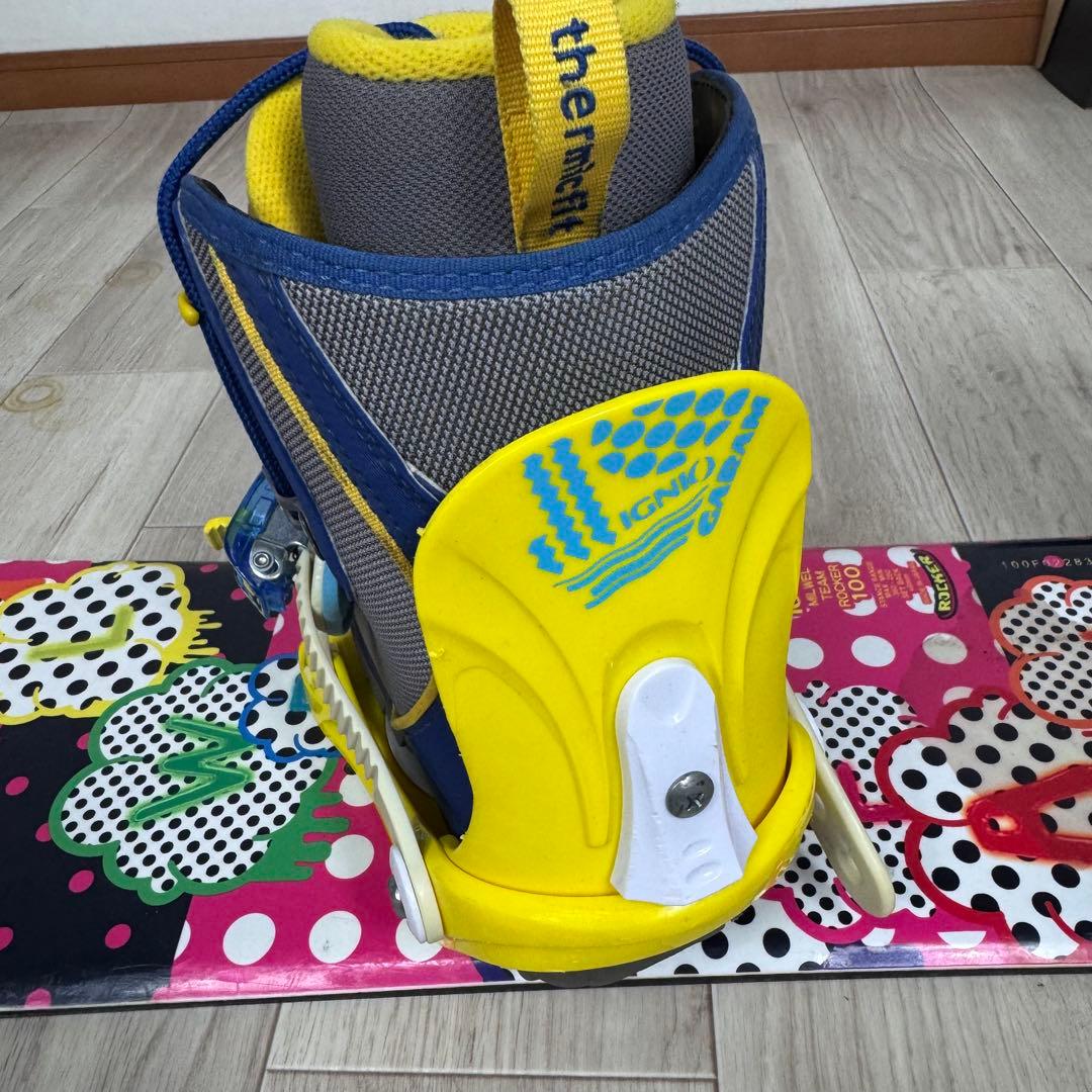 訳ありIGNIO キッズ スノーボードセット 100cm サロモンブーツ20cm